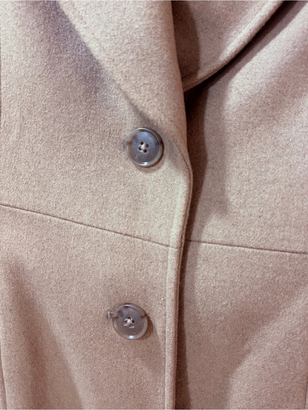 🍂FALL’26🔥 French Connection Camel Wool Blend Belted Trench Coat Sz. 4/Small - Picture 7 of 9
